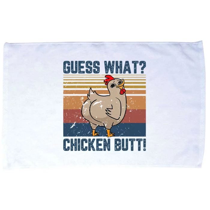 Funny Animal Guess What Chicken Butt Cute Chickens Buffs Microfiber Hand Towel