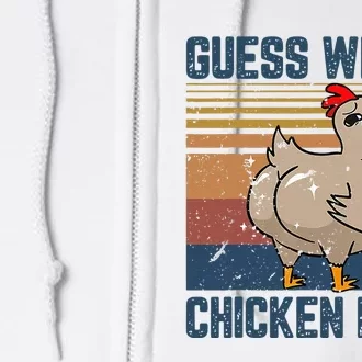 Funny Animal Guess What Chicken Butt Cute Chickens Buffs Full Zip Hoodie