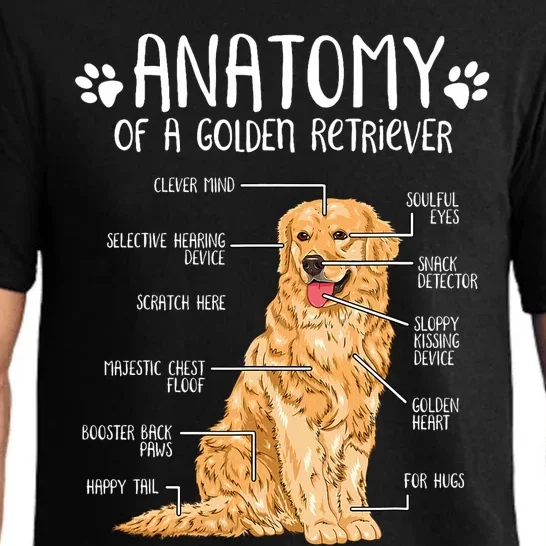 Funny Anatomy Golden Retriever Dog Lover Pajama Set