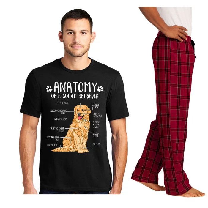 Funny Anatomy Golden Retriever Dog Lover Pajama Set