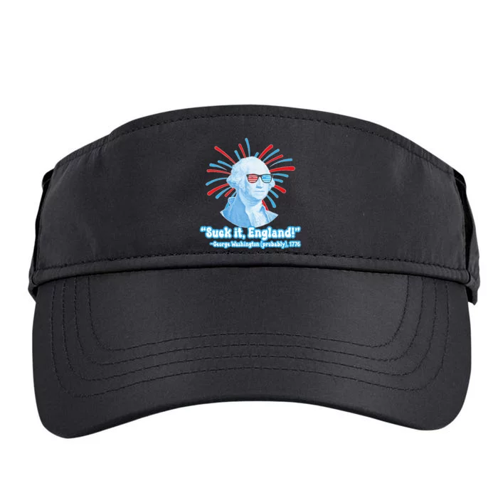 Funny American Gift Suck It England George Washington Adult Drive Performance Visor