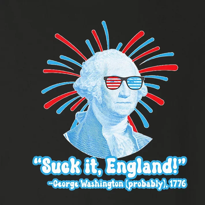 Funny American Gift Suck It England George Washington Toddler Long Sleeve Shirt