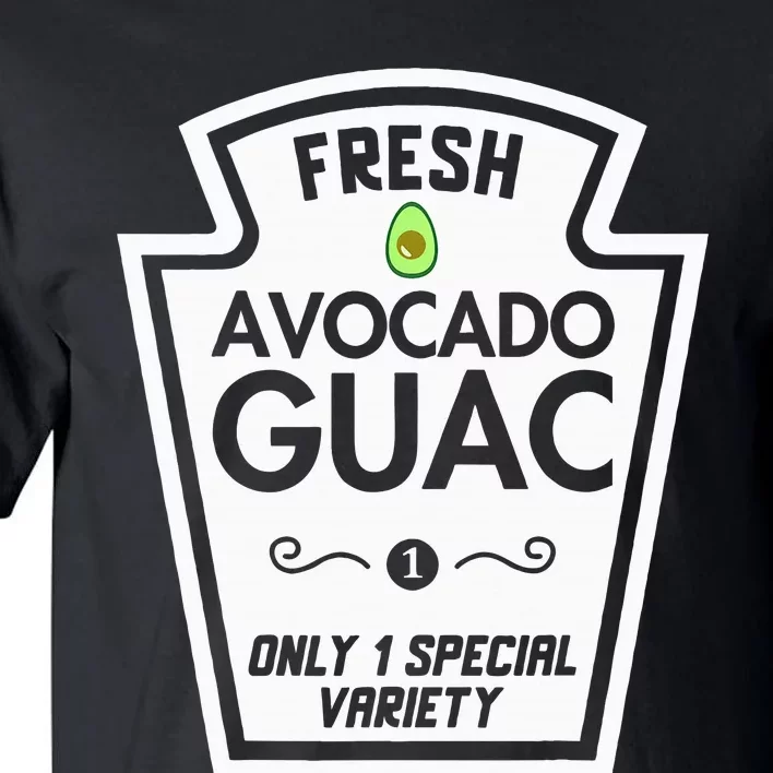 Funny Avocado Guac Group Condiments Halloween Diy Costume Tall T-Shirt