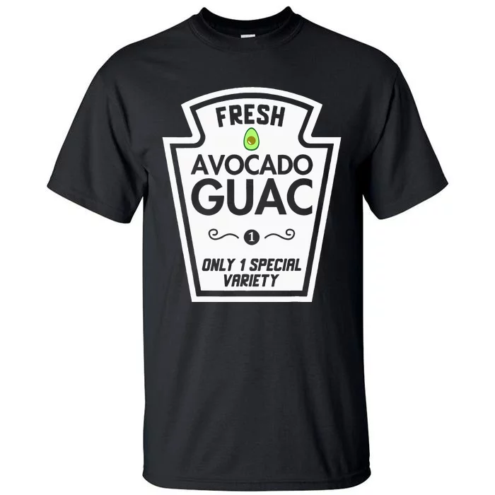 Funny Avocado Guac Group Condiments Halloween Diy Costume Tall T-Shirt