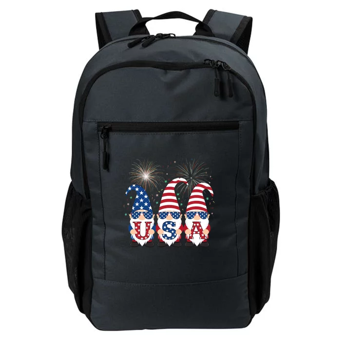 Funny American Gnomes Sunglasses Patriotic Usa 4th Of July Daily Commute Backpack