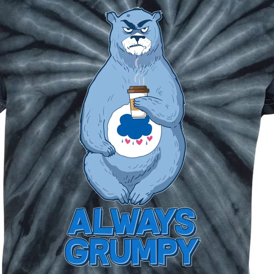 Funny Always Gumpy Bear Kids Tie-Dye T-Shirt