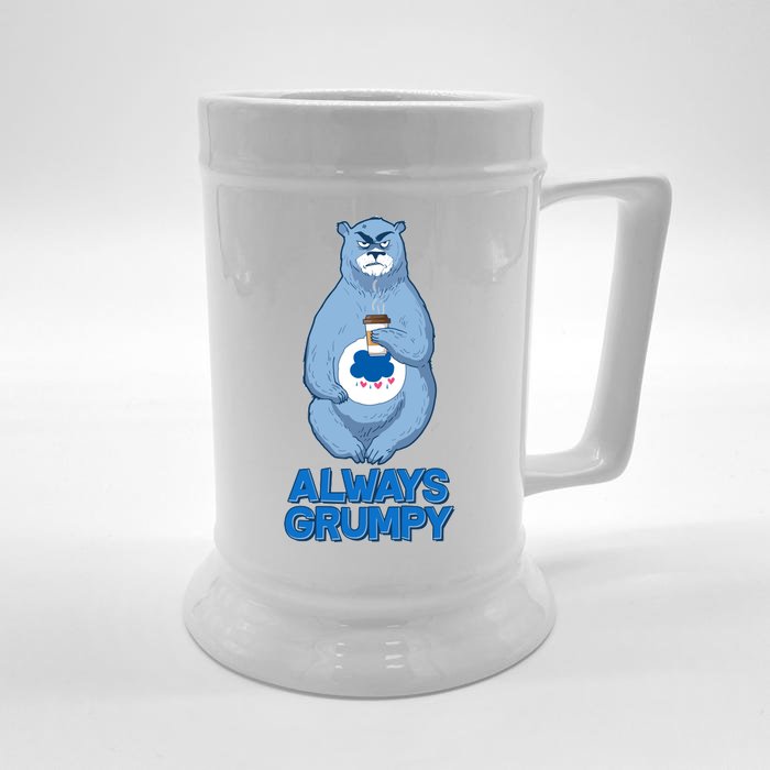 Funny Always Gumpy Bear Front & Back Beer Stein