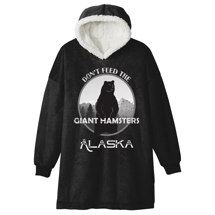 Funny Alaska Grizzly Bear Gift Kodiak Grizzlies Souvenir Hooded Wearable Blanket