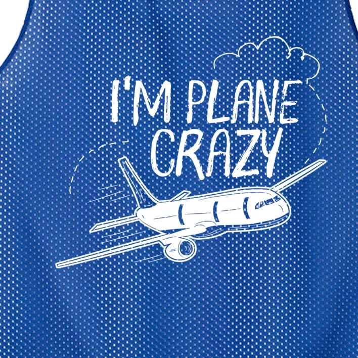 Funny Airplane Gift For Plane Lovers Plane Crazy Gift Mesh Reversible Basketball Jersey Tank