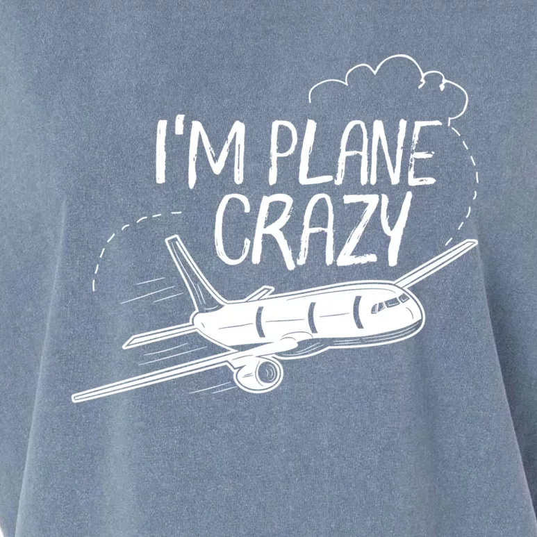 Funny Airplane Gift For Plane Lovers Plane Crazy Gift Garment-Dyed Women's Muscle Tee