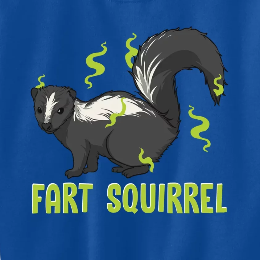 Funny Animal Gift Adults Fart Squirrel Gift Kids Sweatshirt