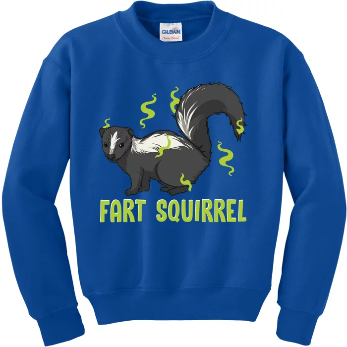 Funny Animal Gift Adults Fart Squirrel Gift Kids Sweatshirt