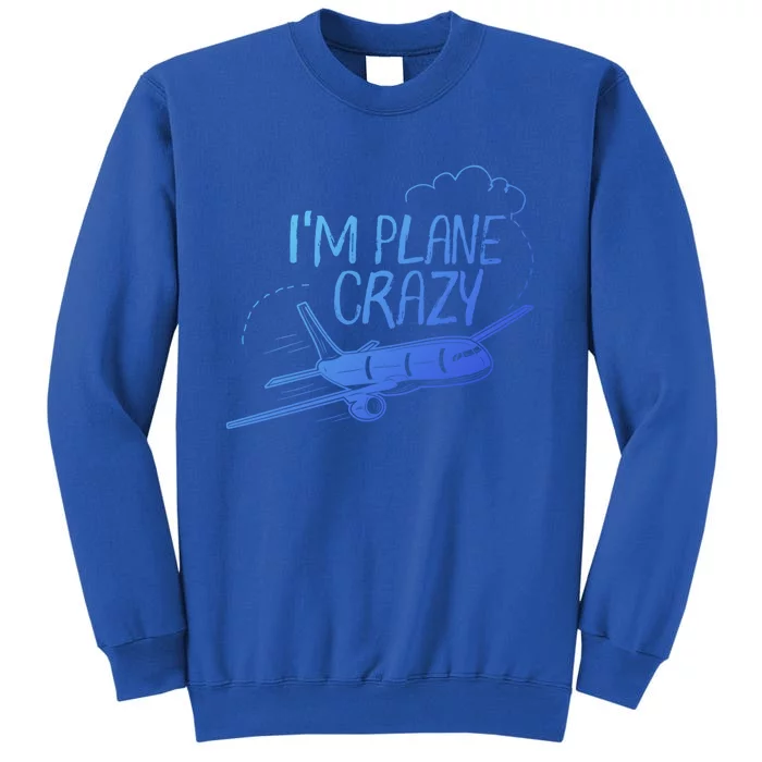 Funny Airplane Gift For Plane Lovers Plane Crazy Cute Gift Tall Sweatshirt