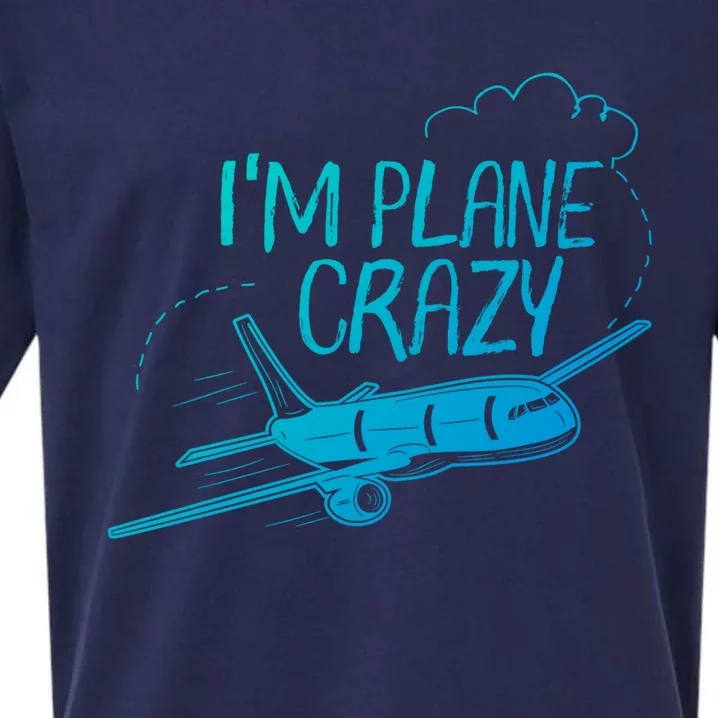 Funny Airplane Gift For Plane Lovers Plane Crazy Cute Gift Sueded Cloud Jersey T-Shirt