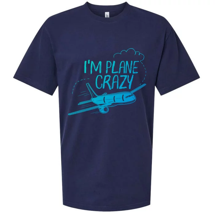 Funny Airplane Gift For Plane Lovers Plane Crazy Cute Gift Sueded Cloud Jersey T-Shirt