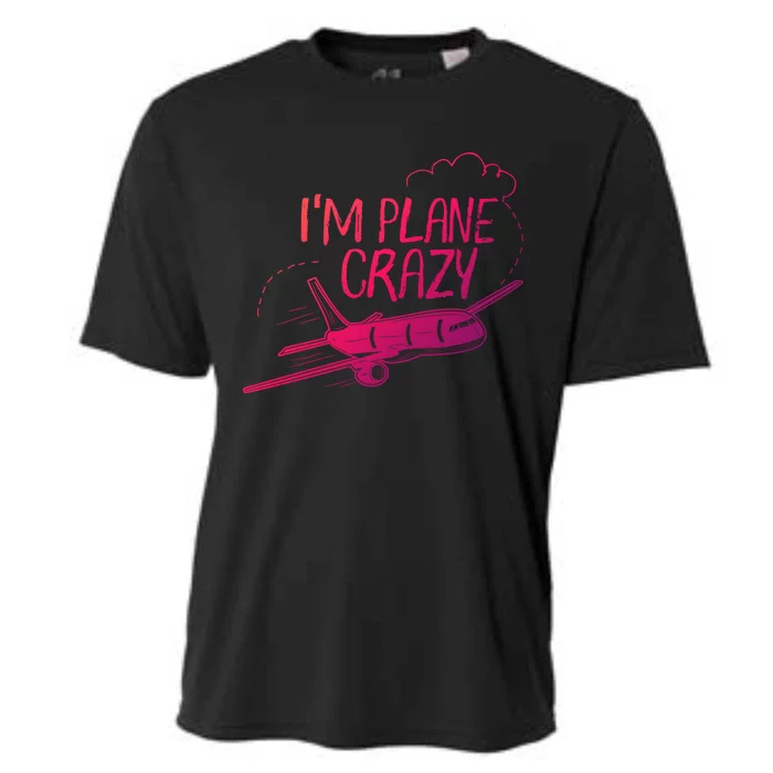 Funny Airplane Gift For Plane Lovers Plane Crazy Cute Gift Cooling Performance Crew T-Shirt