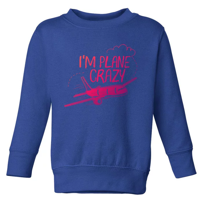 Funny Airplane Gift For Plane Lovers Plane Crazy Cute Gift Toddler Sweatshirt