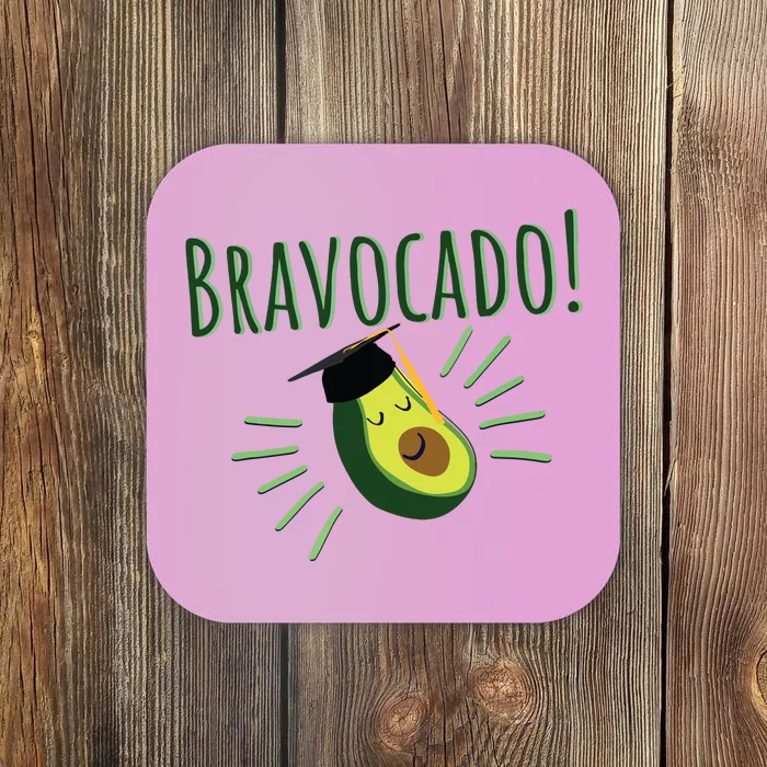 Funny Avocado Graduation Gift Bravocado Bravo Cado Cute Coaster