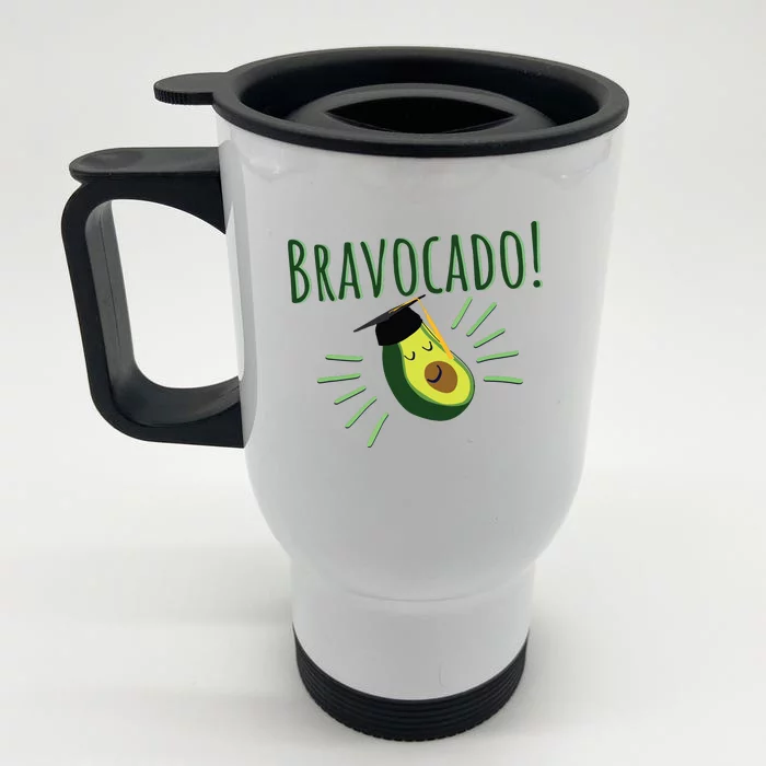 Funny Avocado Graduation Gift Bravocado Bravo Cado Cute Front & Back Stainless Steel Travel Mug