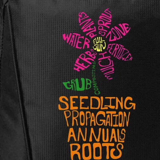 Flower and Garden Pot Words Design For Gardeners Garden City Backpack