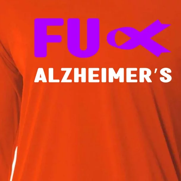 Fuck Alzheimer's Gift Fuck Detia Alzheimer's Awareness Gift Cooling Performance Long Sleeve Crew