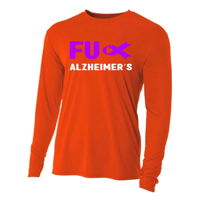 Fuck Alzheimer's Gift Fuck Detia Alzheimer's Awareness Gift Cooling Performance Long Sleeve Crew