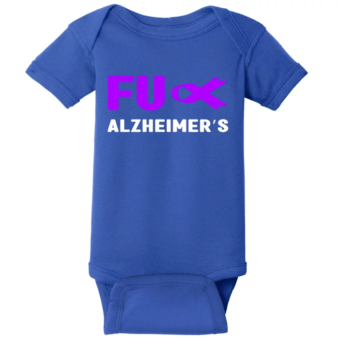 Fuck Alzheimer's Gift Fuck Detia Alzheimer's Awareness Gift Baby Bodysuit