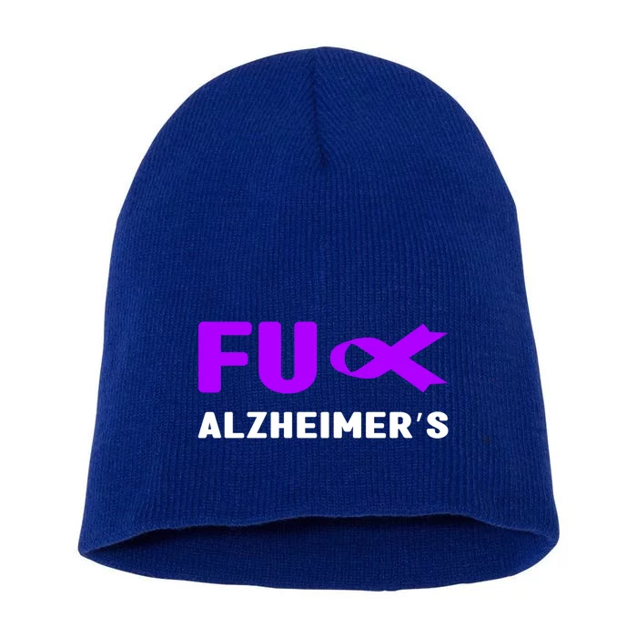 Fuck Alzheimer's Gift Fuck Detia Alzheimer's Awareness Gift Short Acrylic Beanie