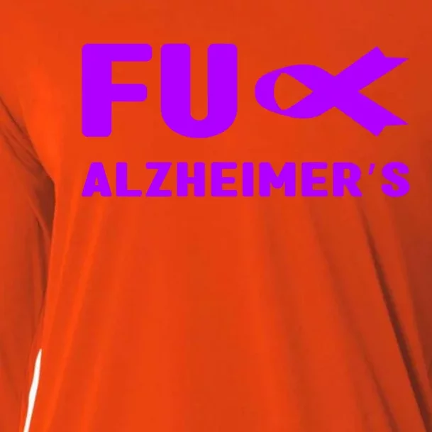 Fuck Alzheimer's Gift Fuck Detia Alzheimer's Awareness Gift Cooling Performance Long Sleeve Crew