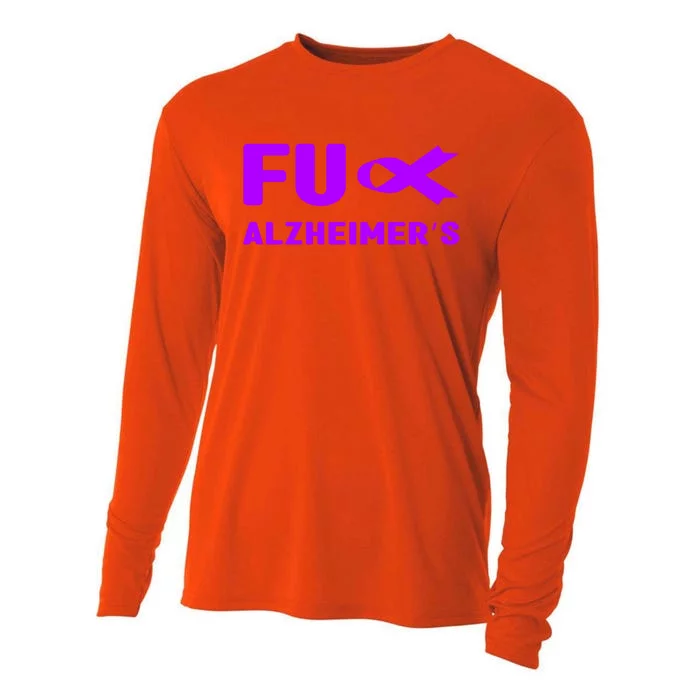 Fuck Alzheimer's Gift Fuck Detia Alzheimer's Awareness Gift Cooling Performance Long Sleeve Crew