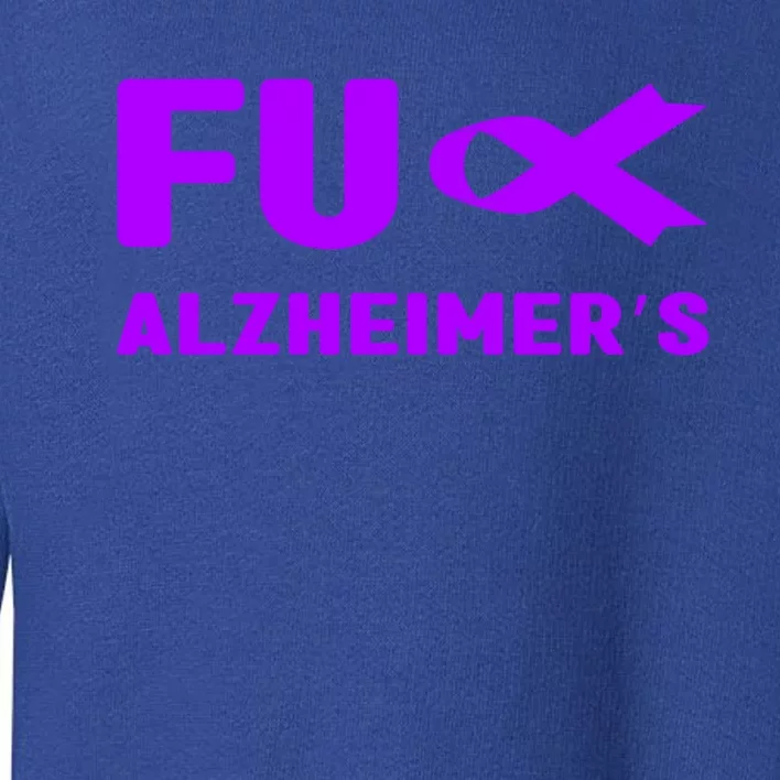 Fuck Alzheimer's Gift Fuck Detia Alzheimer's Awareness Gift Toddler Sweatshirt