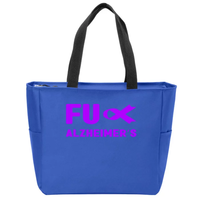 Fuck Alzheimer's Gift Fuck Detia Alzheimer's Awareness Gift Zip Tote Bag