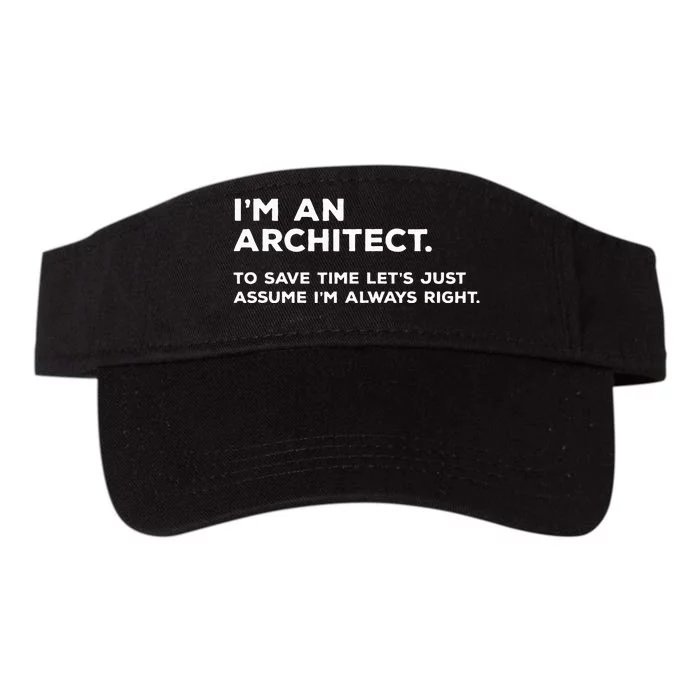 Funny Architect Gift for Architects Valucap Bio-Washed Visor