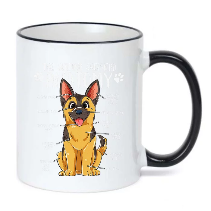 Funny Anatomy German Shepherd Dog Owner Black Color Changing Mug