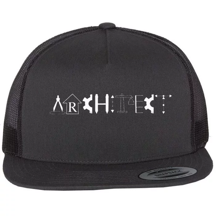 Funny Architect Graduation & Architect Student Architecture Flat Bill Trucker Hat