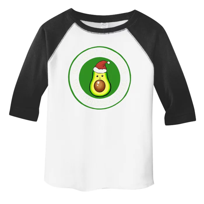 Funny Avocado Guac Christmas Pun Toddler Fine Jersey T-Shirt