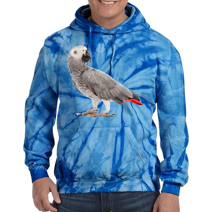 Funny African Grey Parrot Bird Gift Tie Dye Hoodie