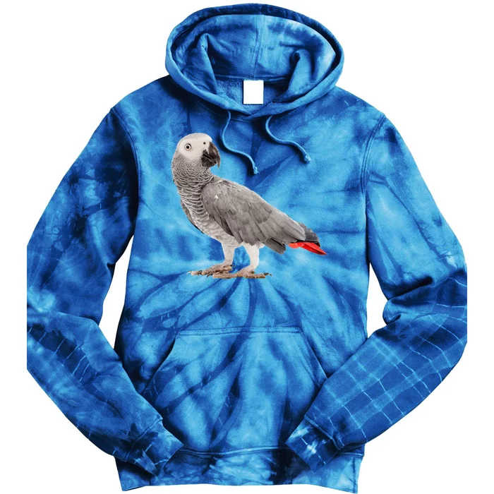 Funny African Grey Parrot Bird Gift Tie Dye Hoodie