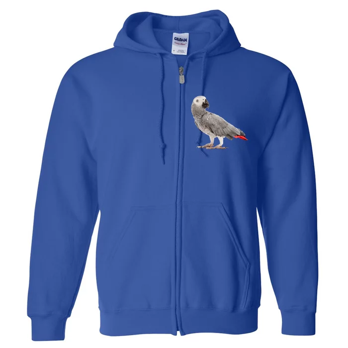 Funny African Grey Parrot Bird Gift Full Zip Hoodie