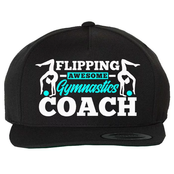 Flipping Awesome Gymnastics Coach Funny Gymnast Wool Snapback Cap