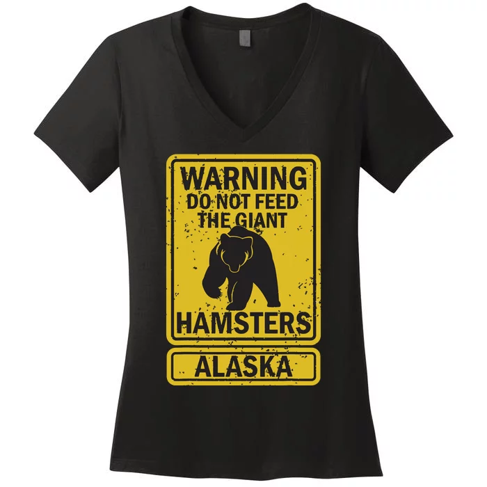 Funny Alaska Grizzly Brown Kodiak Bear Gift Women's V-Neck T-Shirt