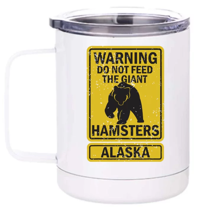 Funny Alaska Grizzly Brown Kodiak Bear Gift Front & Back 12oz Stainless Steel Tumbler Cup