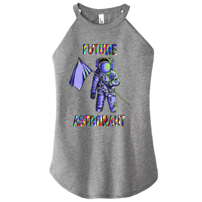 Future Astronauts Graphic Cool Gift Rainbow Stem Space Gift Women’s Perfect Tri Rocker Tank