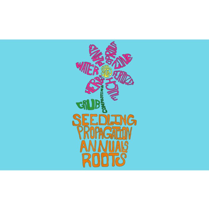 Flower And Garden Pot Words Design For Gardeners Garden Bumper Sticker