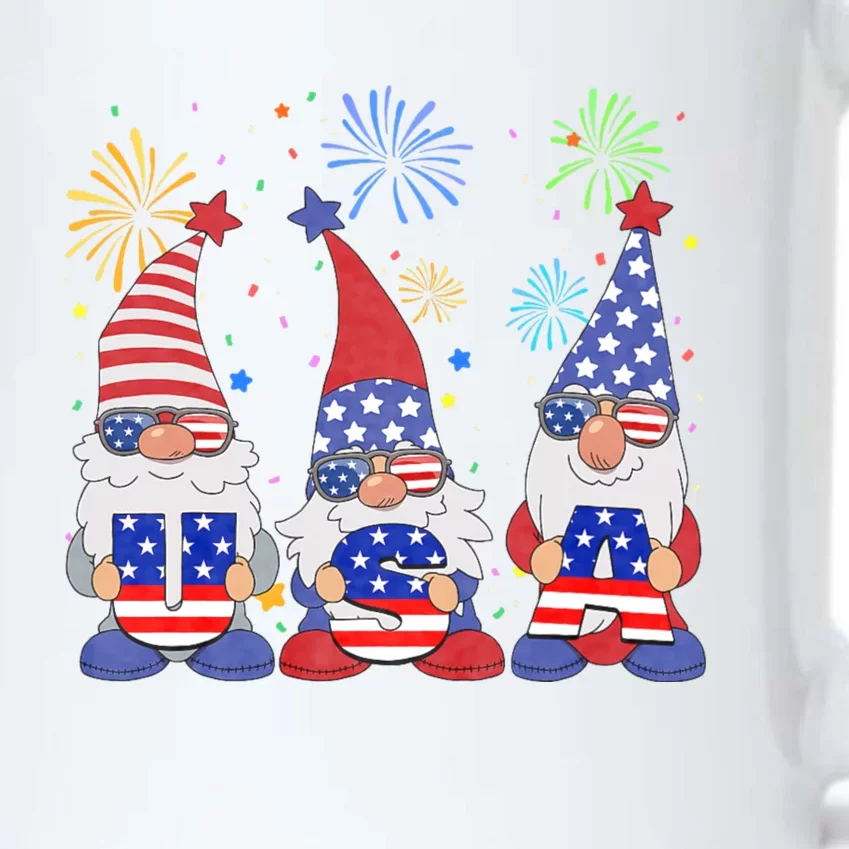 Funny American Gnomes Sunglasses Patriotic Usa 4th Of July Black Color Changing Mug