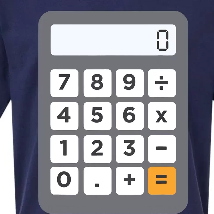 Funny Accountant Halloween Costume Outfit Math Calculator Sueded Cloud Jersey T-Shirt