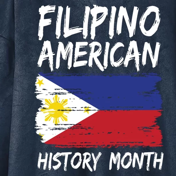 Filipino American History Month | Philippines Flag Hooded Wearable Blanket