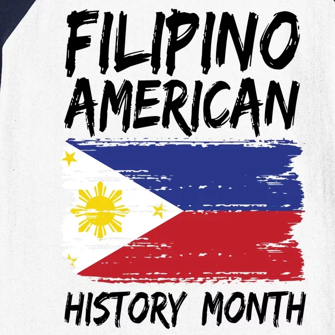 Filipino American History Month | Philippines Flag Baseball Sleeve Shirt