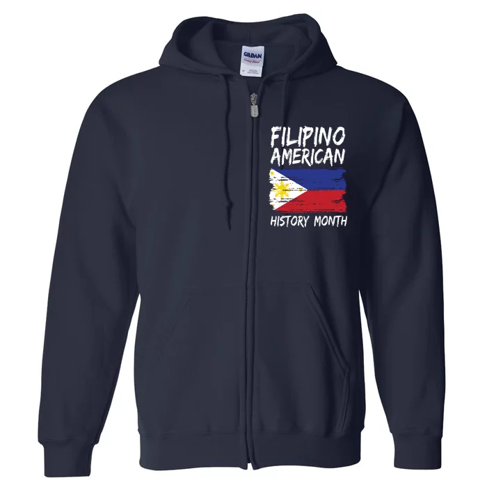 Filipino American History Month | Philippines Flag Full Zip Hoodie