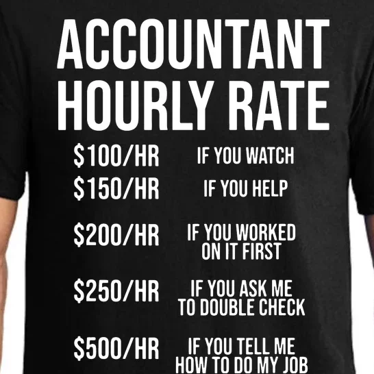 Funny Accountant Hourly Rate Accounting CPA Humor Pajama Set